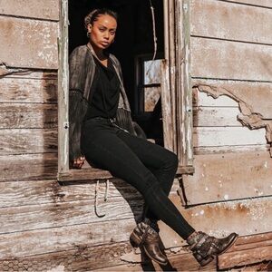 Freebird by Steven Belfast Boots Black Multi Snake Skin